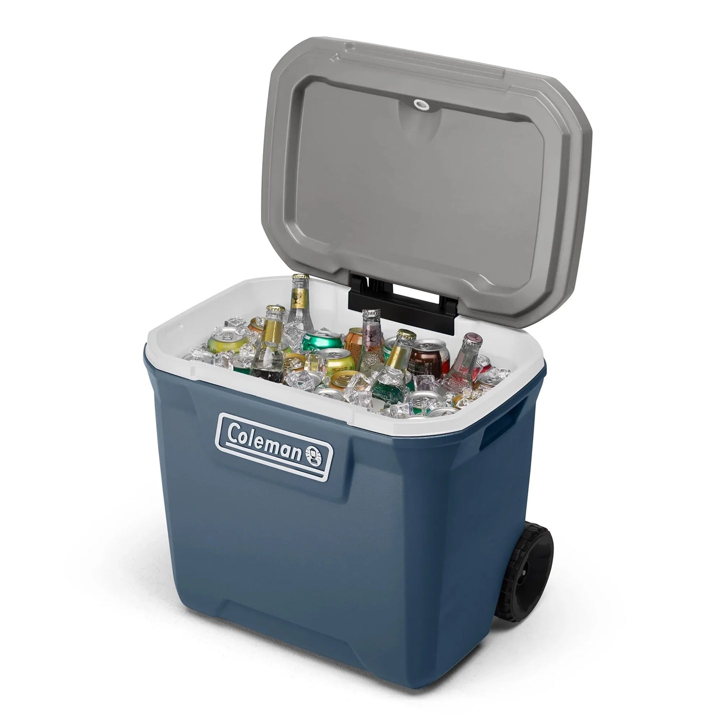 Ice Chest Rolling Cooler With Heavy-Duty Wheels And Telescoping Handles