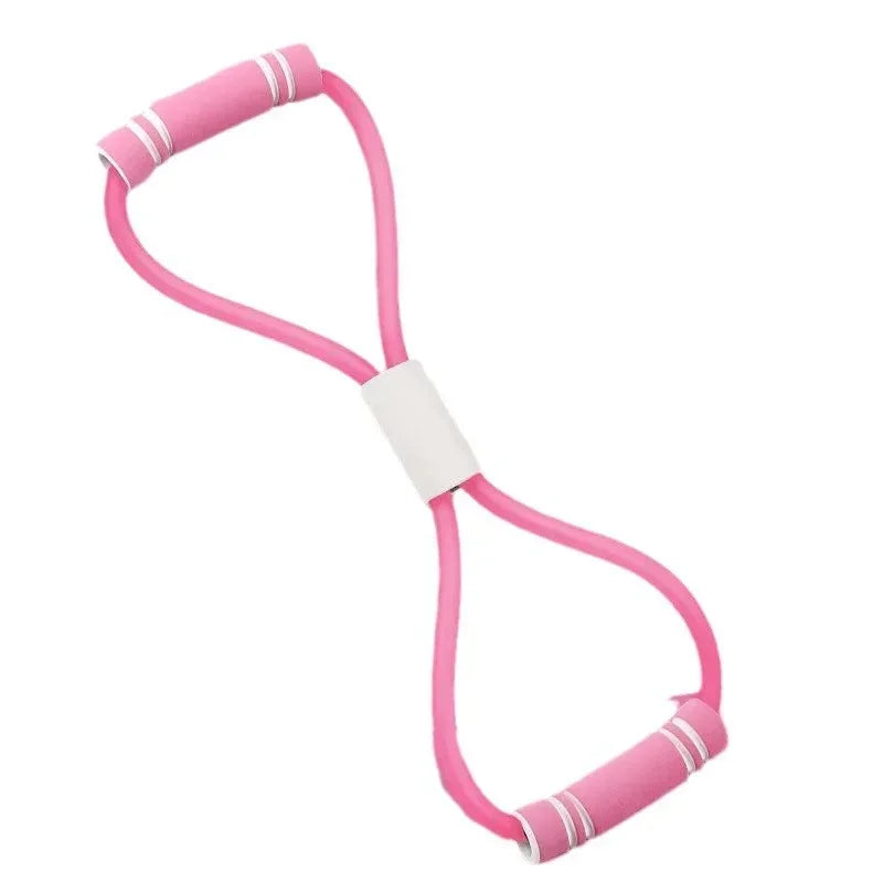 Resistance Band 8 Shaped Yoga Fitness Rope With Foam Handles