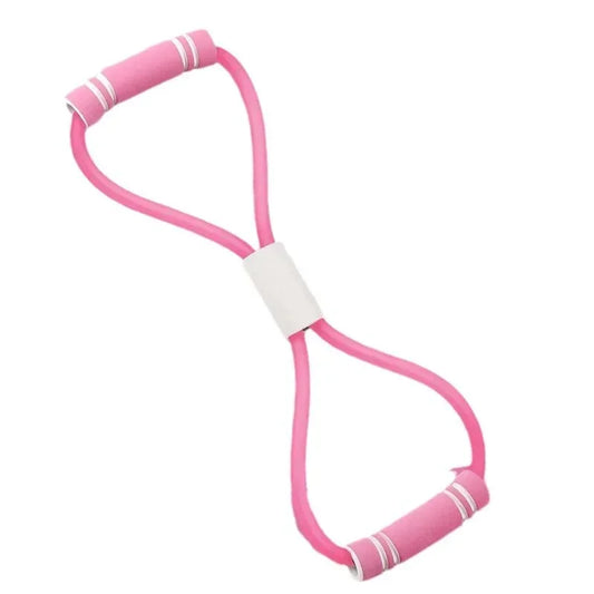 Resistance Band 8 Shaped Yoga Fitness Rope With Foam Handles