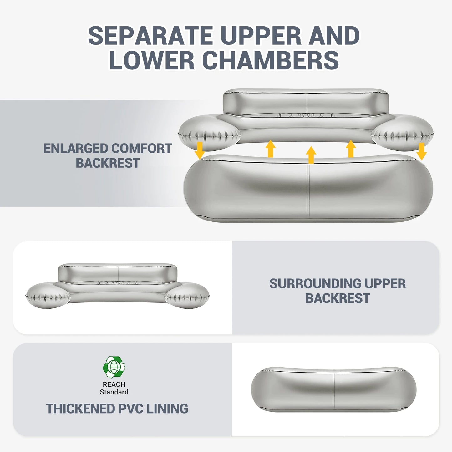KingCamp Portable Double Air Couch Carbon Fiber Lounger