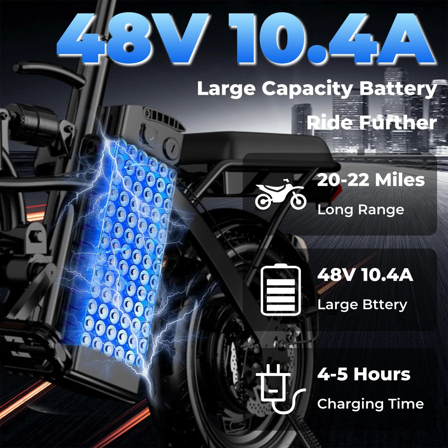 LELEKUAI Electric Bike 500W Folding Removable Battery